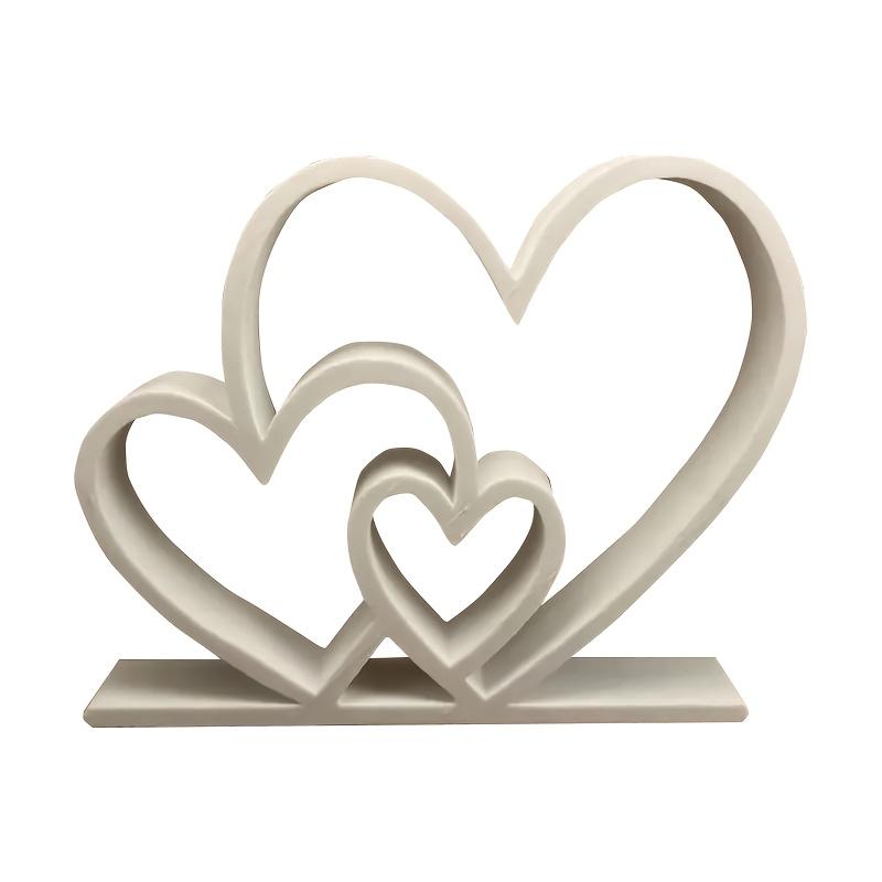 

Stylish White Heart Art Sculpture, Contemporary Desktop Decor, Perfect Romantic Valentine Gift for Modern Home Interior белый