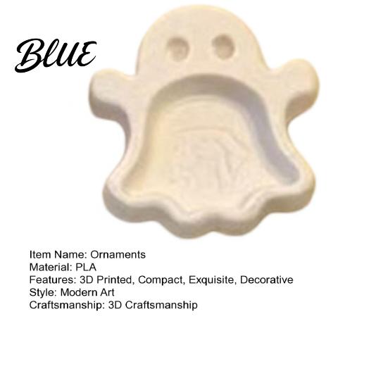 3D Printed Miniature Models Bat Ghost Tray for Dollhouse Halloween Diorama Props Ornaments Tabletop Decor Accessories Blind Box Scene Fairy
