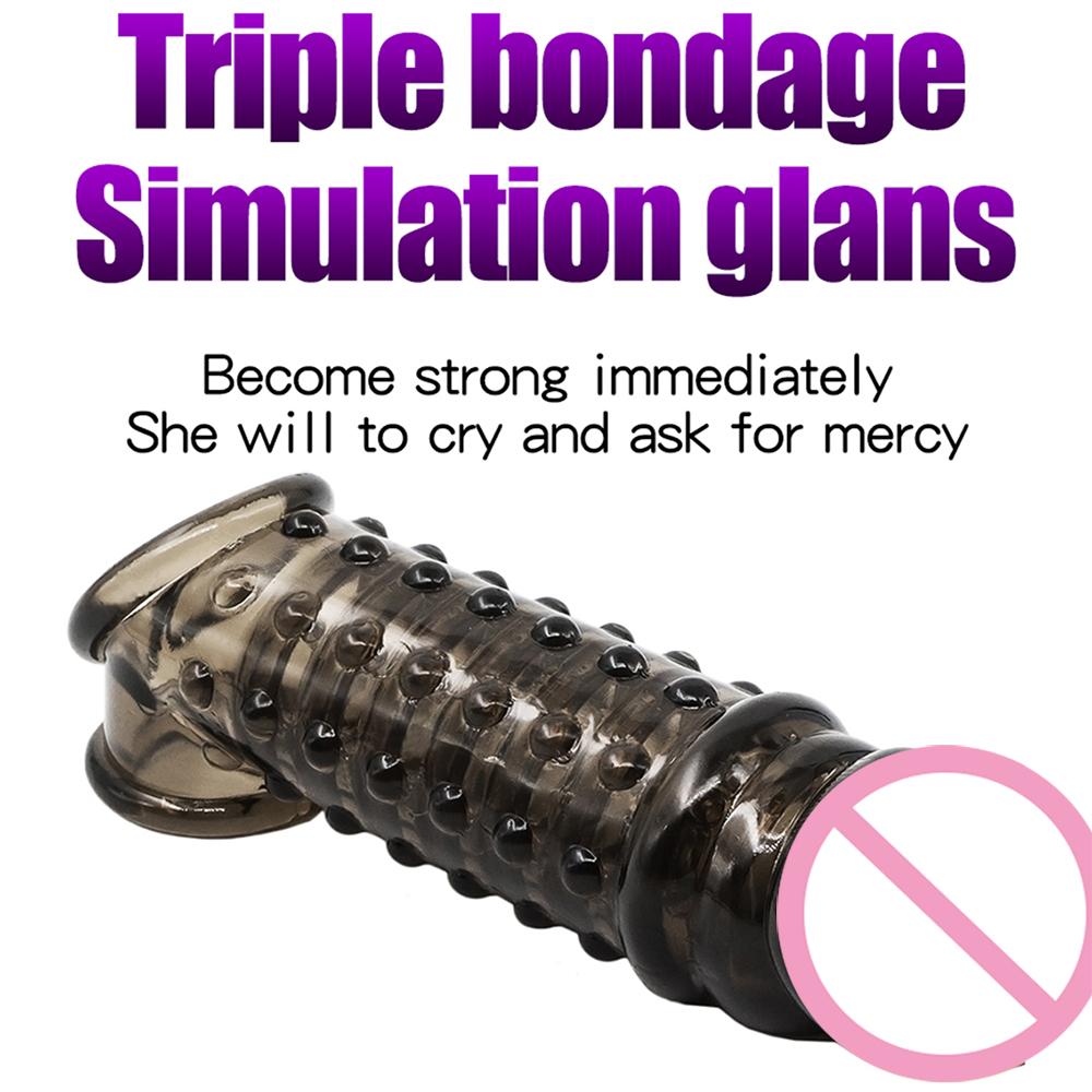 Delayed Ejaculation Penis Sleeve with G-spot Stimulation Function Spike Sleeve for Adults To Increase Passion Sex