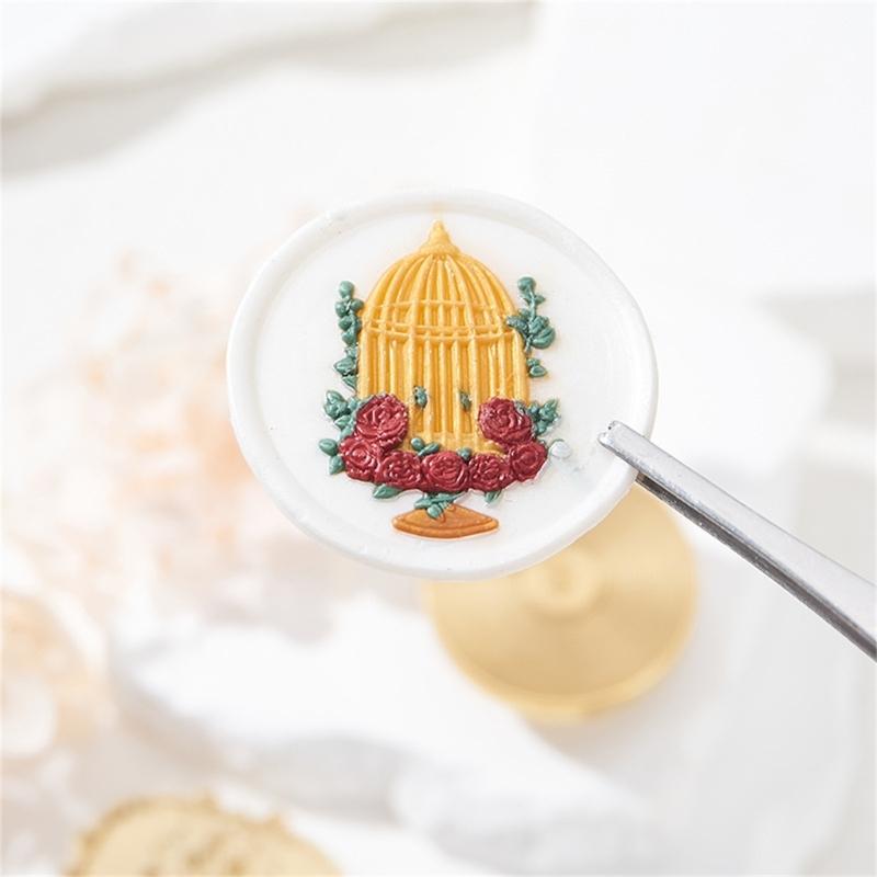 Emboss Wax Seal Stamp Head Removable Sealing Brass Stamp Head for Gifts Envelopes Invitations Greeting Cards Decorations