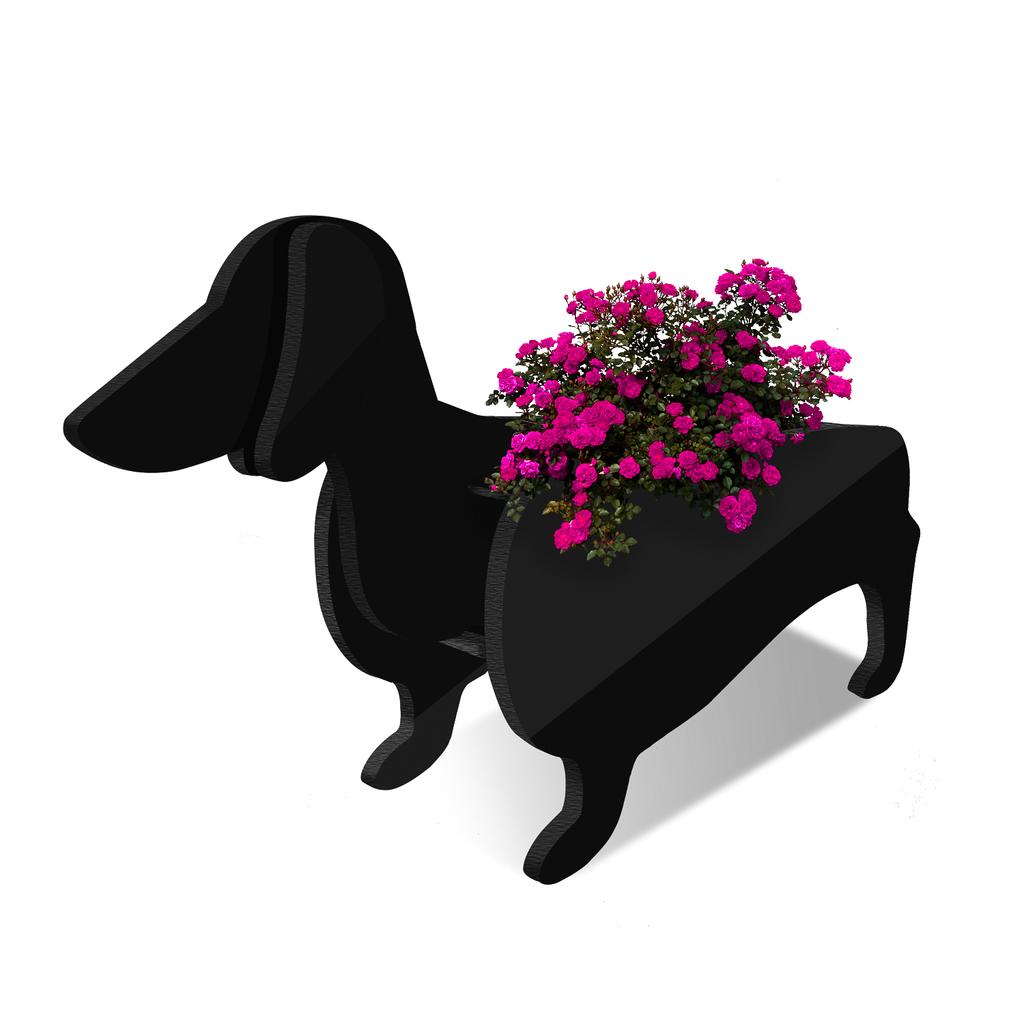 Garden Flower Pot Dog Planter Schnauzer Bulldog Poodle Corgi Yorkshire Garden Pots DIY PVC Flower Planter Garden Home Decor