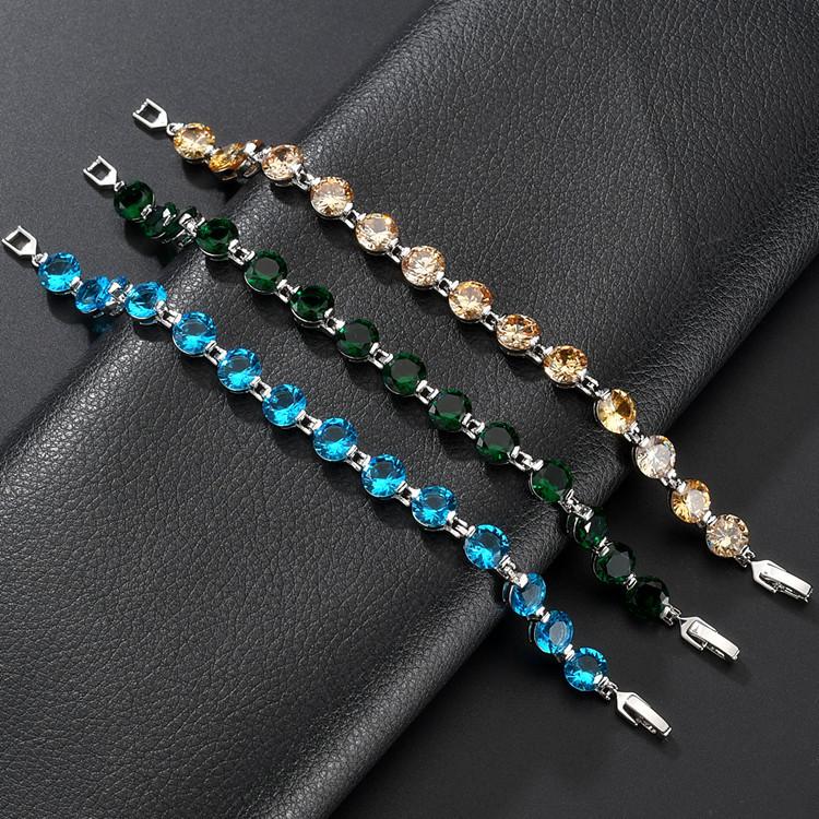 Qingxing, Zircon Bracelet Jewelry Bracelet Inlaid With Aaa Zircon Crystal Shiny Jewelry Direct Sales