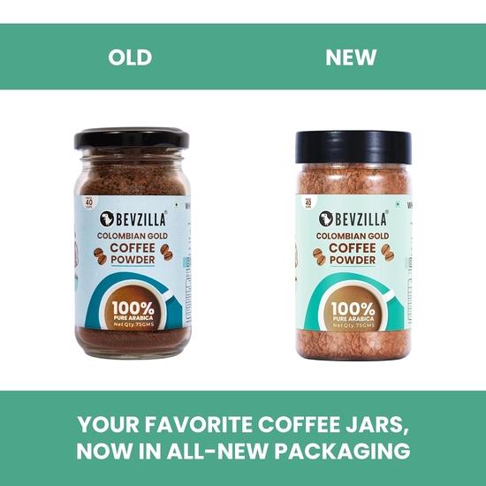 Bevzilla Classic Instant Coffee Powder Classic - 75 Grams | Arabica Beans | Best for Lattes, Cappuccinos & Espresso | Makes 40 Cups