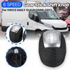 6 Speed PU Leather Stick Shift Gear Knob For Iveco Daily IV V VI 2006-2017