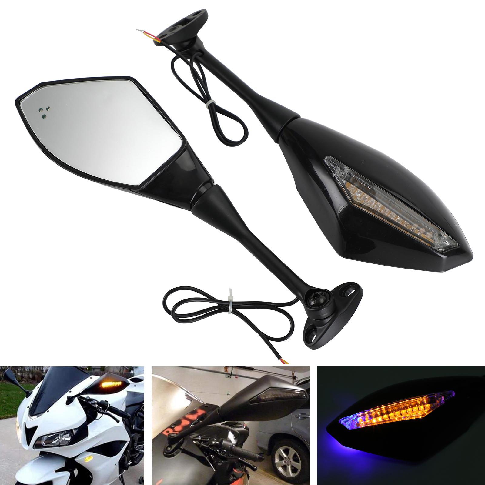 

Rear View Mirrors w/ LED Turn Signals For Honda CBR600RR 03-14 CBR1000RR 04-07