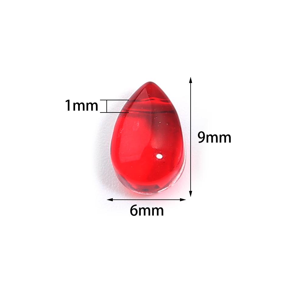 50pcs/lot 9x6mm Droplet Shaped Lampwork Beads Colorful Loose Spacer Glass Seed Beads For DIY Charm Necklace Earrings Accessories