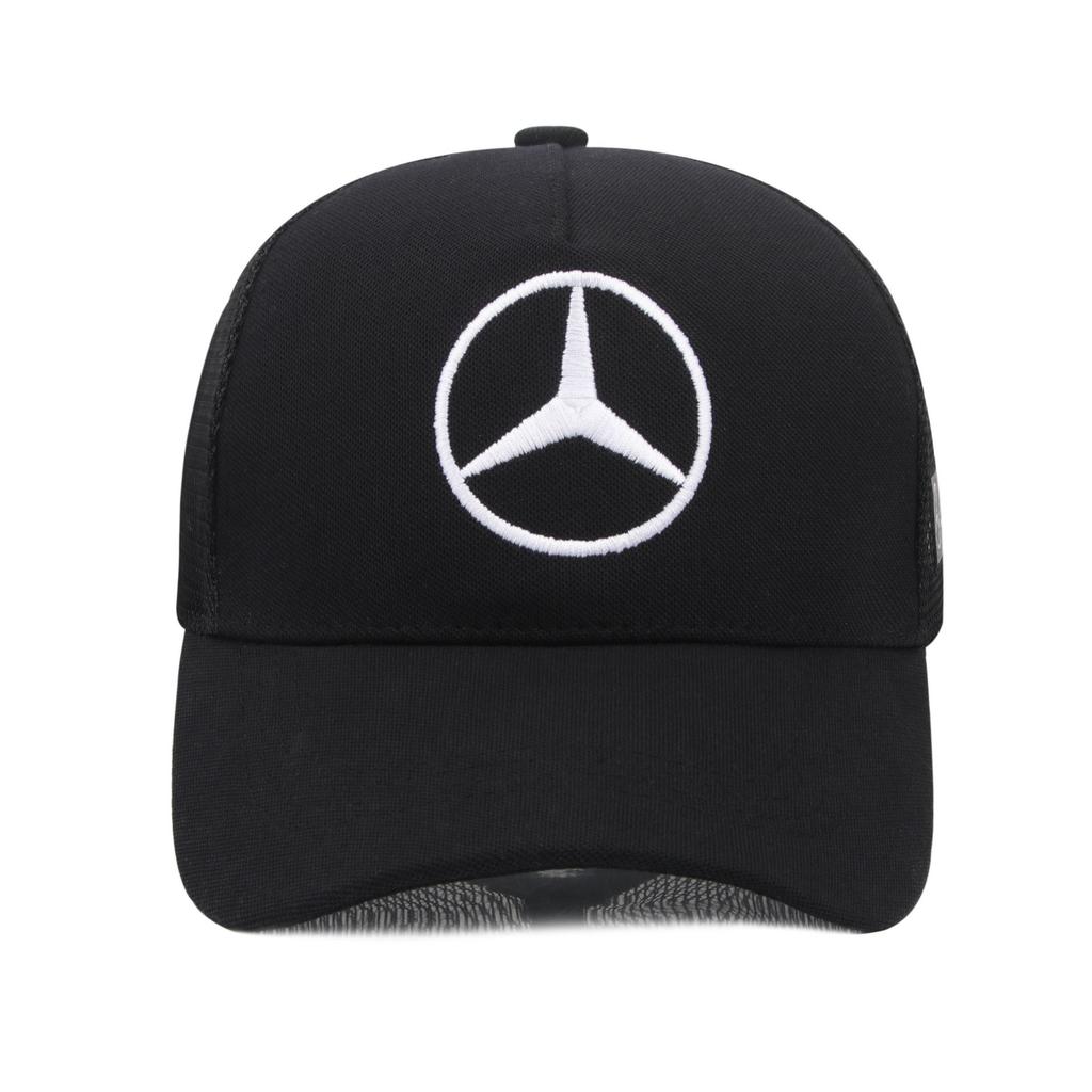 Men's Outdoor F1 Racing Sports Cap Embroidered Mercedes-Benz Logo Baseball Cap Breathable Mesh Adjustable Sun Protection Warmth