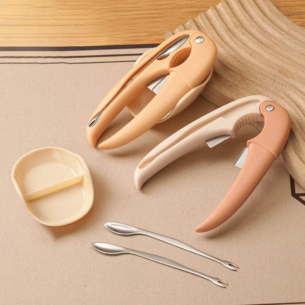 4Pcs/Set Professional Crab Cracker Set Stainless Steel Crab Eating Pick Set Restaurant