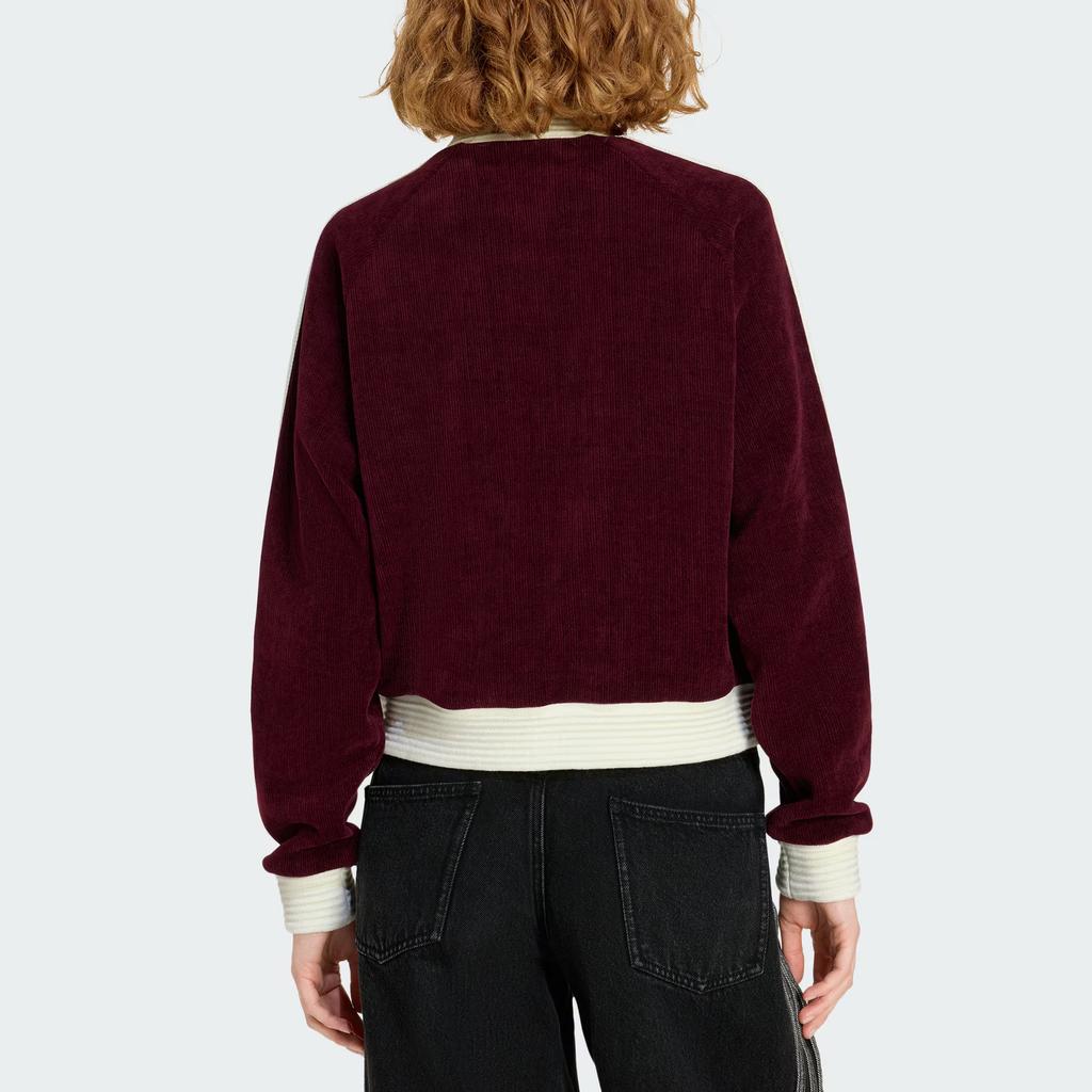 Adidas Originals Trainingsjacke Veloursstrick Locker geschnittene Langarmjacke Damen Tops KS0400