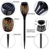 1-8PCS 12LED Solar Flame Torch Lights Flickering Light Waterproof Garden Decoration Outdoor Lawn Path Yard Patio Floor Lamp