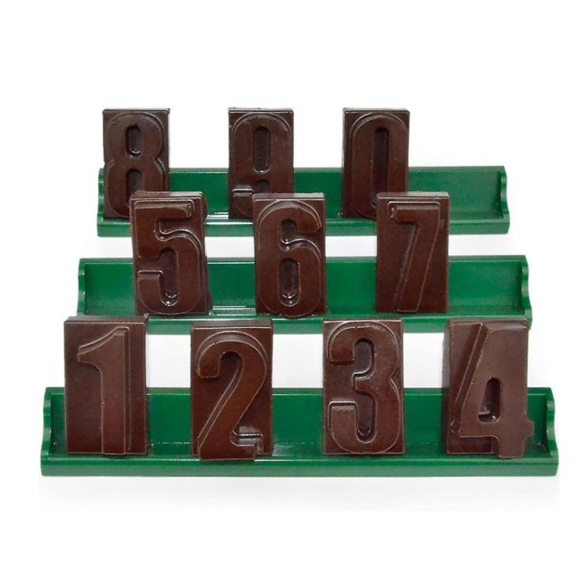 TopBazar Silicone Chocolate Mold Numbers 10x20cm Brown Baking Tool