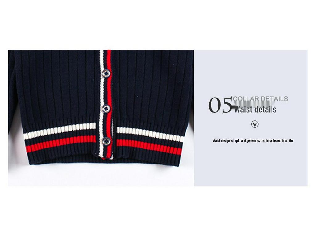 Kinder Frühling/Herbst 2025 Schuluniform-Set: Gestrickte Strickjacke, Pullover und Kindergarten-Outfit