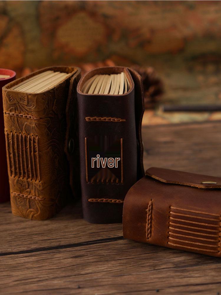 Compact Retro Pocket Notepad with Thick Blank Kraft Paper