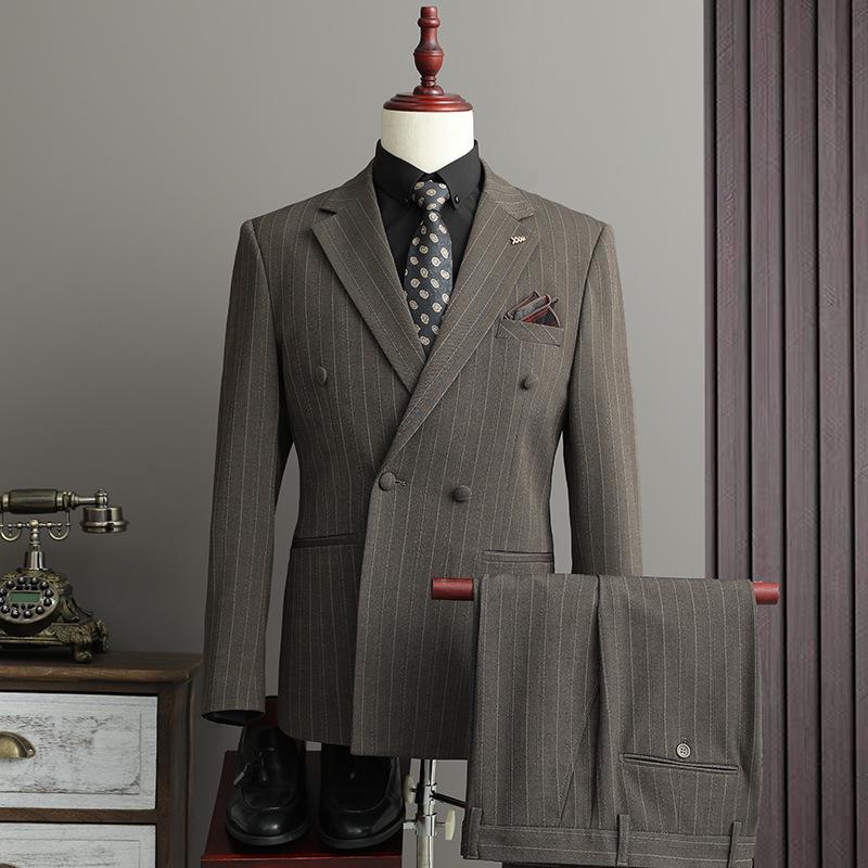 Hotel View Men's Spring 2025 British Business Suit - Three-Piece Set A311-SJT9997-P285