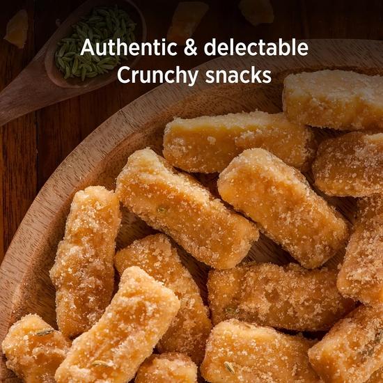 Chaayos Pere Gur (Pachet de 450 g) | Gustare la ora ceaiului | Gustări Gur Para Gata de consum | Mini Gur Para | Namkeen Indian Nashta | Gustări Indiene Tradiționale