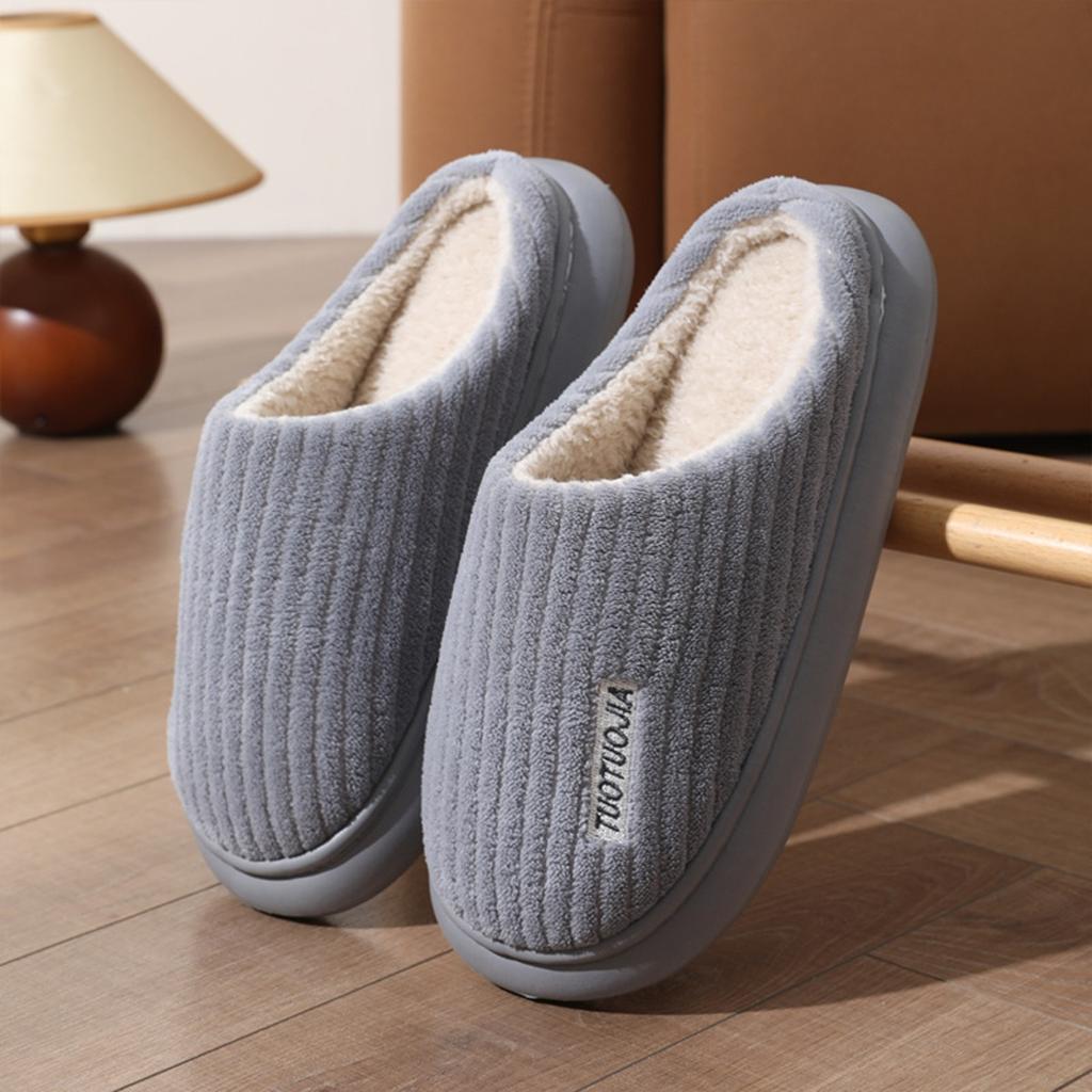 Cotton Slippers, Indoor Slippers, Thermal Slippers, Non Slip Shoes, Plush, Couple Cotton Slippers
