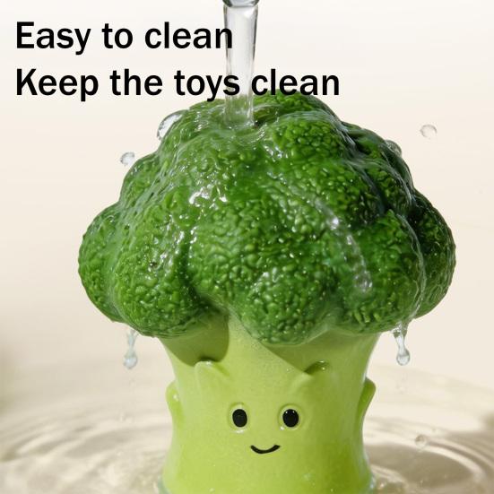 Squeaky Vegetable Dog Toy Broccoli Ginger Shape Dog Chew Toy Latex Interactive Puppy Teething Toy for Small Medium Dogs