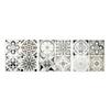 Kitchen Bathroom Wall Stickers 3Pcs 2D Retro Floral Tile Stickers, Self-Adhesive Waterproof Oil Proof Water Resistant Covers Decals, Peel &