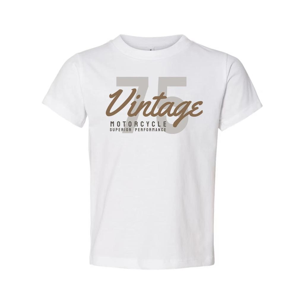 Vintage 75 Motorcycle Graphic T Shirt Unisex Casual Tee With Retro Design And Cl