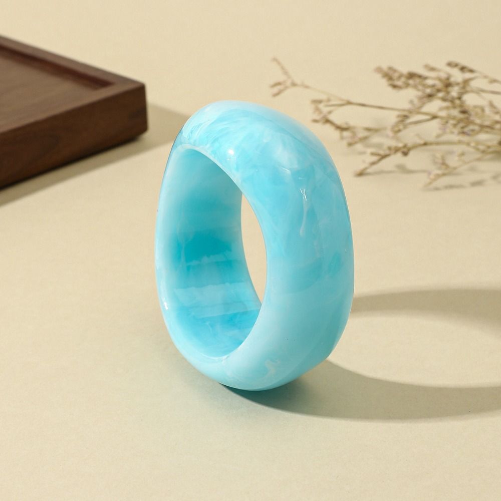 Minority Design Irregular Wide Bracelet Dopamine Geometric Hand Ring Simple Acrylic Bangle  Women