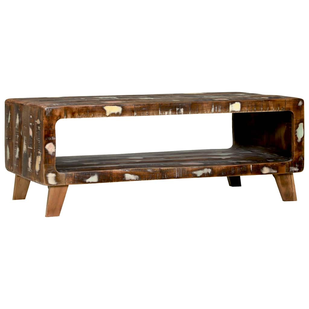 Coffee Table 90 X 50 X 35 Cm Solid Upcycled Wood
