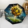 Borussia Dortmund Print Automatic Umbrella, 8 Rib Iron Frame, Plastic Handle, Suitable for Outdoor Travel &Daily , Ideal Gift