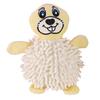 Squeaky Plush Dog Toy Mop Animal Design Stuffed Crinkle Pet Chew Toy Interactive Puppy Teething Toy for Small Dogs