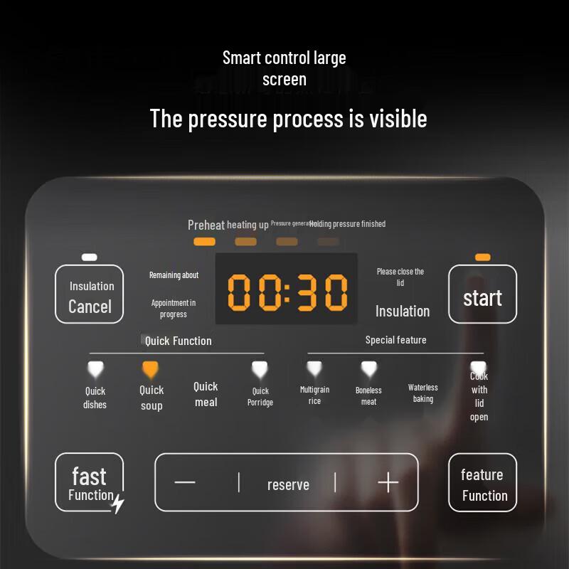 Midea 5L Smart Digital Electric Pressure Cooker CN Plug (adapter Included)