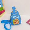 Cartoon Capybara Food Printed Kids Crossbody Bag With Nylon Material For Daily Use And Lightweight Comfort