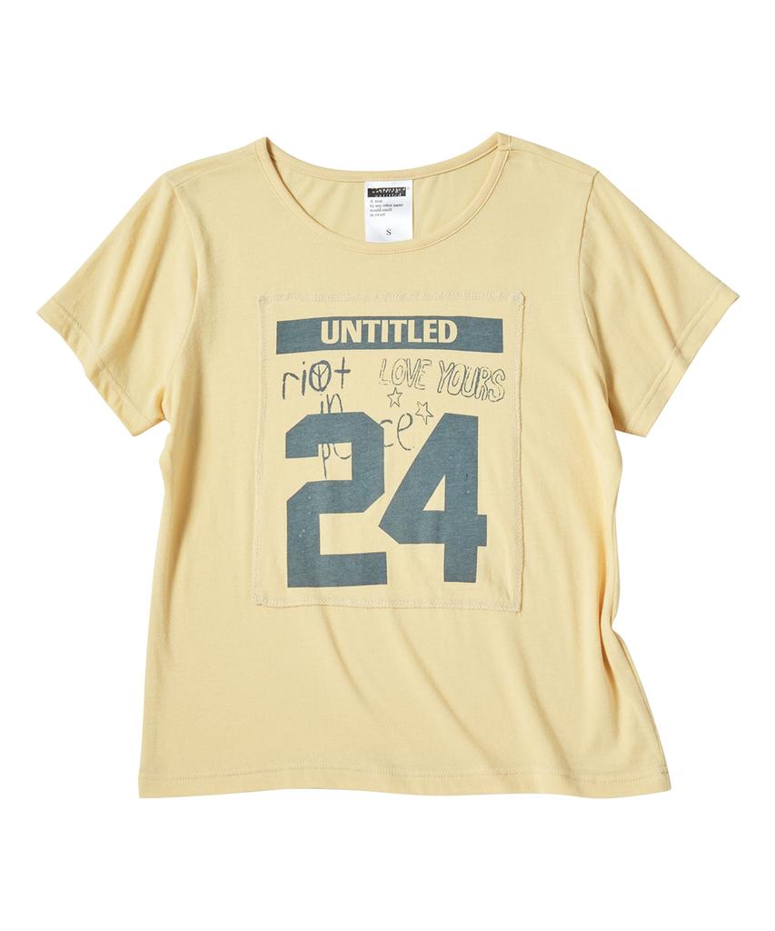 Eontaiteulseoul Untitle Number Patch Crop Short Sleeve Yellow