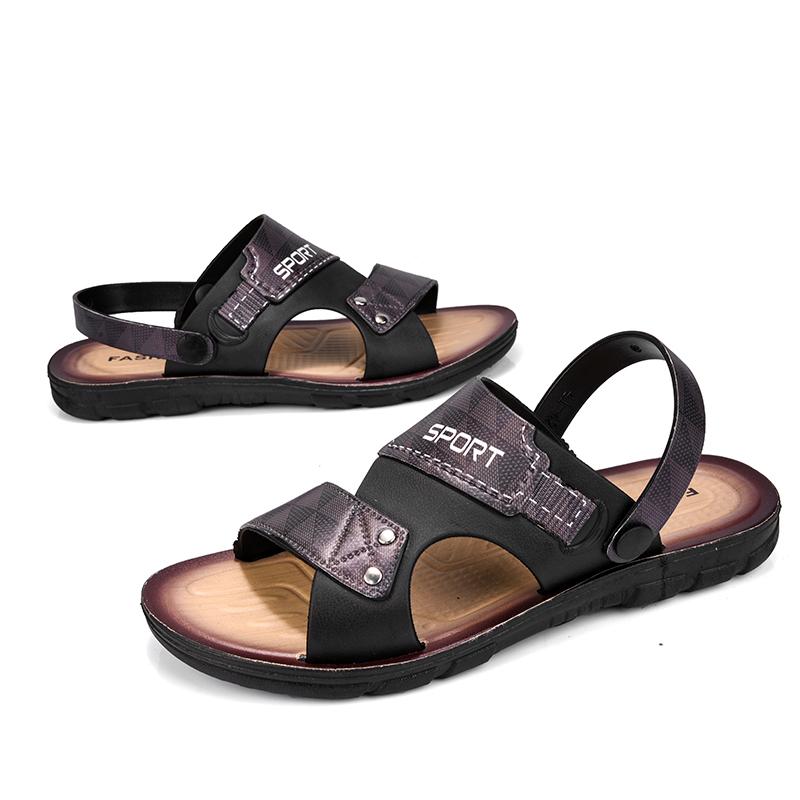Men's Sandals Summer Fashion Casual Shoes For Men Slippers Male Comfortable Leather Sandals Men Beach Slippers Shoes Sandals