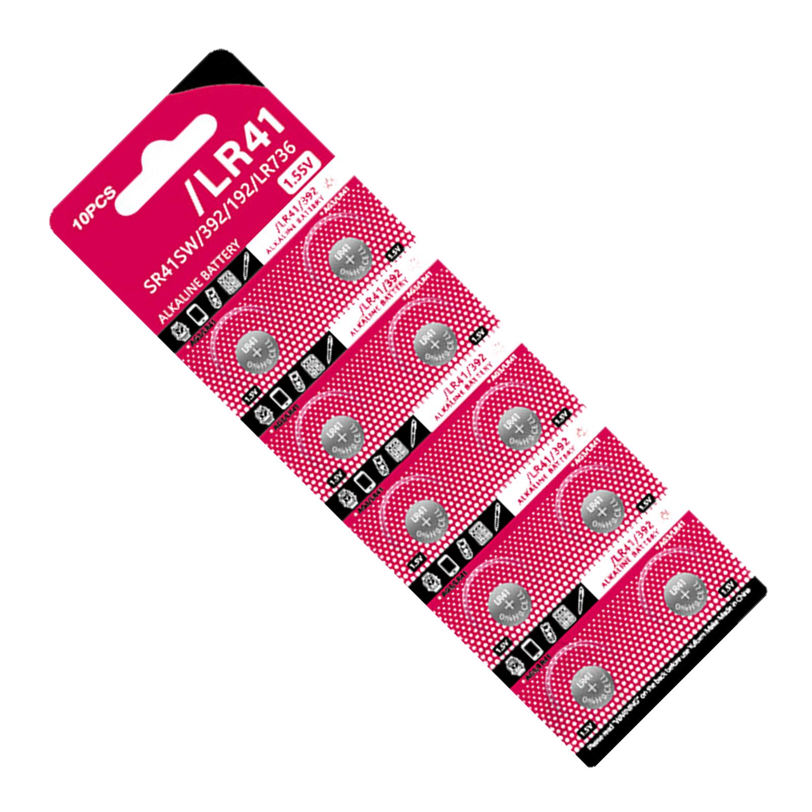 

Упаковка из 10 шт./лист LR41 щелочные батарейки-таблетки 1,5 В плоская круглая батарейка для часов, калькуляторов и цифровых камер