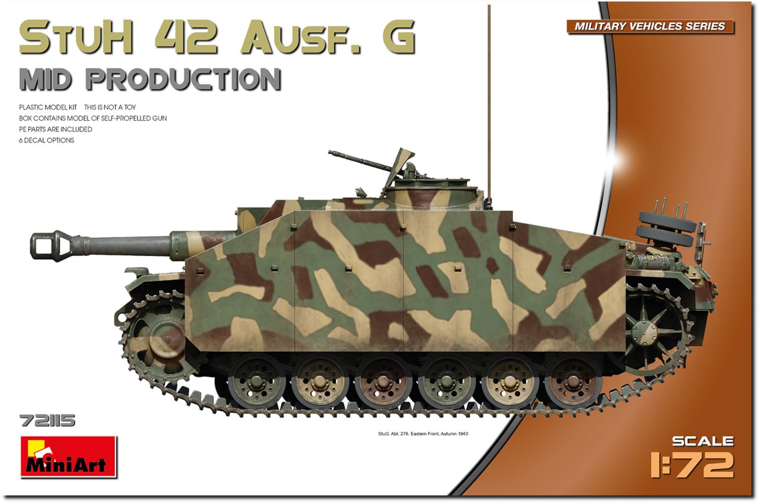 

Miniart Assault Howitzer 42 G Plastic Model MA72115 1/72 10.5cm Ausf. Mid-Model (Tank)