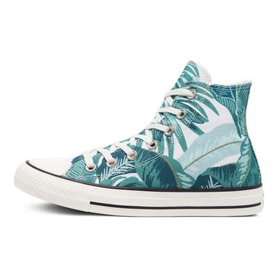 Chuck Taylor All Star Hi Ležérní Barevné Vysoké Plátěné Boty Unisex Bílé a Zelené