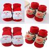 Terry Socks for Infants 0-12 Months Christmas Pattern Warm Cotton Socks Warm & Protective Socks for Indoor & Outdoor Use