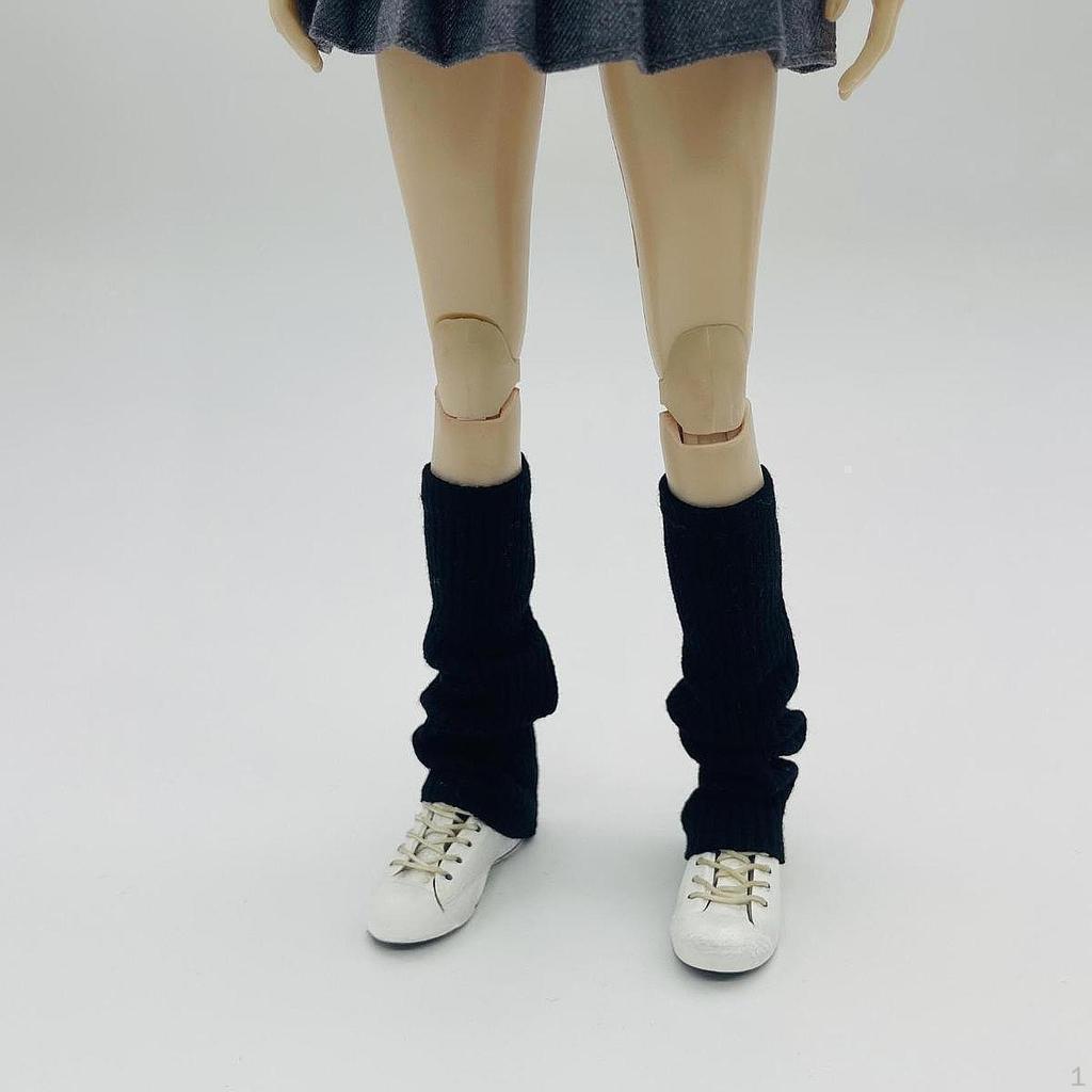 1/6 Scale Female Action Figure Knit Leg Warmers Handmade Toy Boot Covers Long Socks Accessories