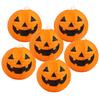 6 Stück Halloween Party Kürbis Papierlaterne für Haus Garten Innen Außen Dekoration Hängende Ornamente Horror Requisiten Ohne LED
