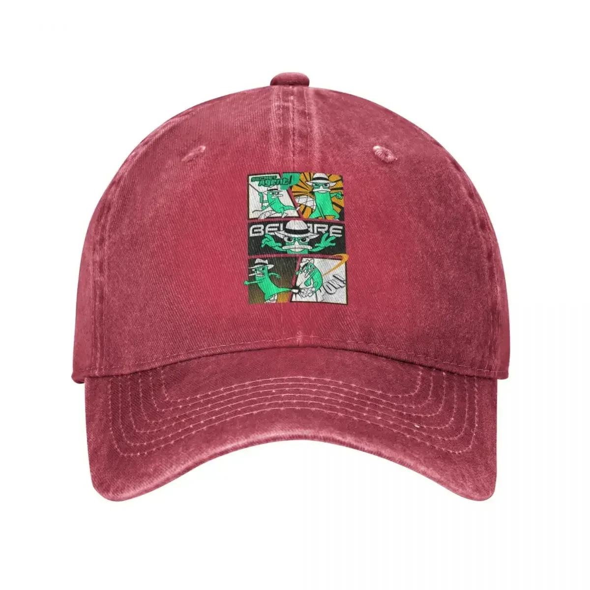 

Retro Retro Perry The Baseball Caps Unisex Distressed Washed Snapback Cap Cartoon Outdoor Summer Adjustable Fit Cap Hat One Size