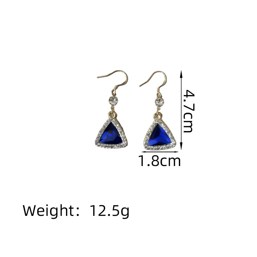 925 Crystal Petal Earrings Niche Design Cold Wind Versatile Temperament Stud Earrings Exquisite Earrings