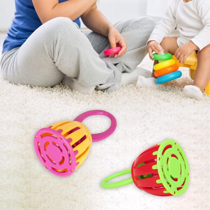 Käfigglocken Spielzeug, Baby Käfigglocken, Handrasseln für frühes Lernen Musikspielzeug