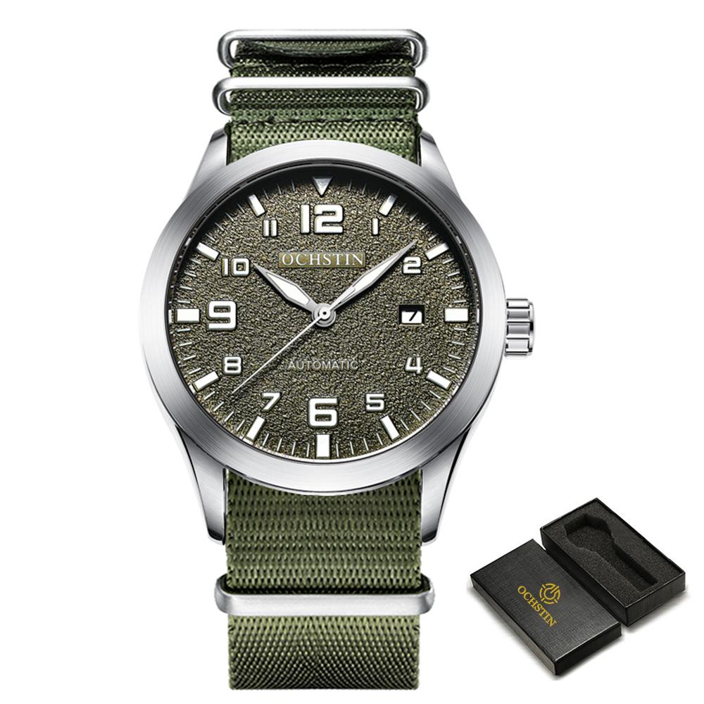 New Man Mechanical Pilot Wrist Watches Luxury Self Wind Leather Mechanic Male Clock Auto Date Relogio Masculino Gift for Men