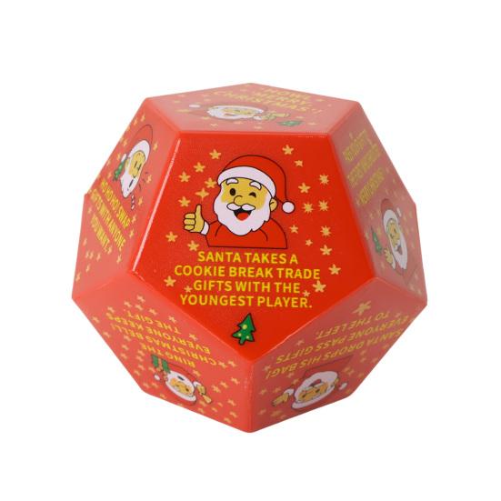 Christmas Santa Swap Gift Exchange Dice 3 x 3in Exchange Gifts Family Game Dice Christmas Stocking Stuffers for Xmas Party Family Night Holiday