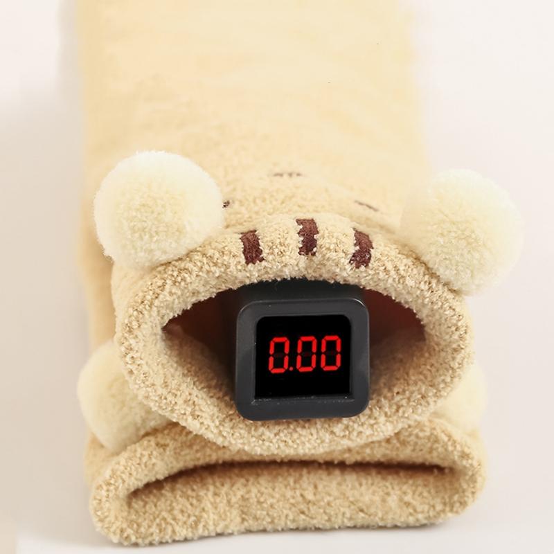 Cute Cartoon Bear Design Baby Socks Coral Velvet Warm Infants Stocking Thickened Socks for 0-5year Kids