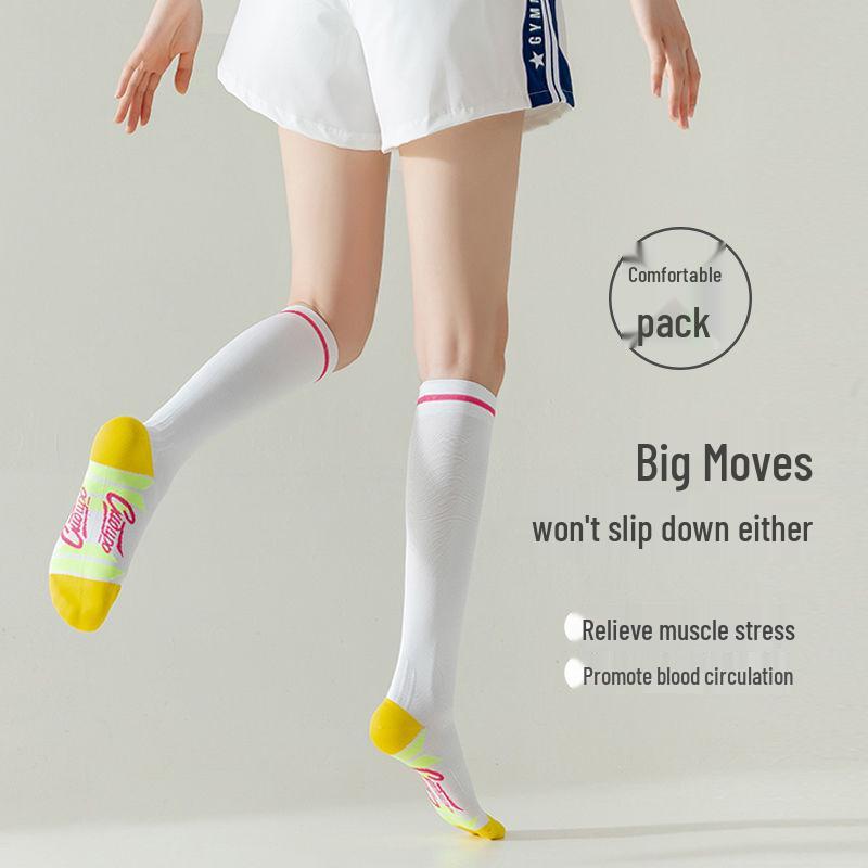 Damen Professionelle Überknie Sport-Socken für Fitness, Laufen und Seilspringen