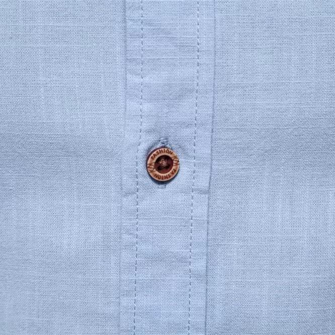 Spring and Summer New Trendy Business Shirt Men's Cotton and Linen Casual Japanese Fashion Solid Color Long Sleeve Shirt for Men