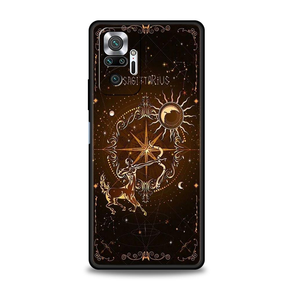 Constellation Phone Case For Xiaomi Redmi Note 14 13 5G 10 11 12 Pro Plus 4G 14C 13C 12C 10C Black Cover