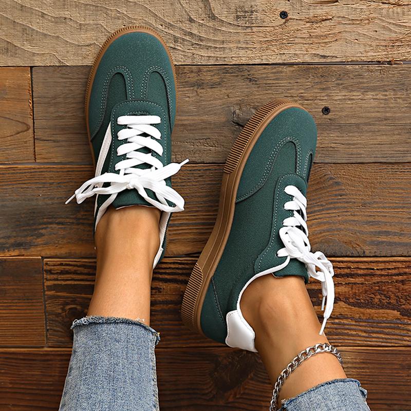 Fashion Fashion Mix Color Platform Sneakers Women Spring Autumn New Lace-Up Plus Size Flats Woman Comfortable Non Slip Sport Shoes Mujer