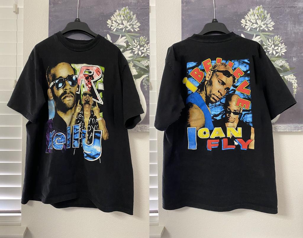 Rap Ich kann fliegen R. Kelly Kurzarm Unisex T-Shirt Alle Größen S-2345XL MI014