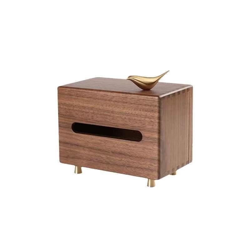 Jing Tong Black Walnut Wood Tissue Box