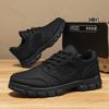 Outdoor Men Work Shoes Autumn Fashion Vintage Non Slip Wear-resistant Sneakers Comfortable Height Increase Lace Up Casual Shoes